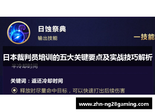 日本裁判员培训的五大关键要点及实战技巧解析