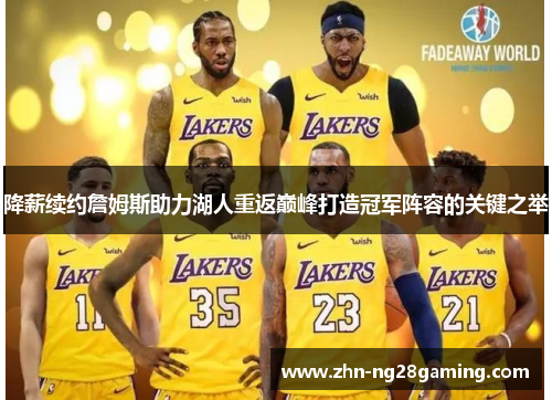 降薪续约詹姆斯助力湖人重返巅峰打造冠军阵容的关键之举